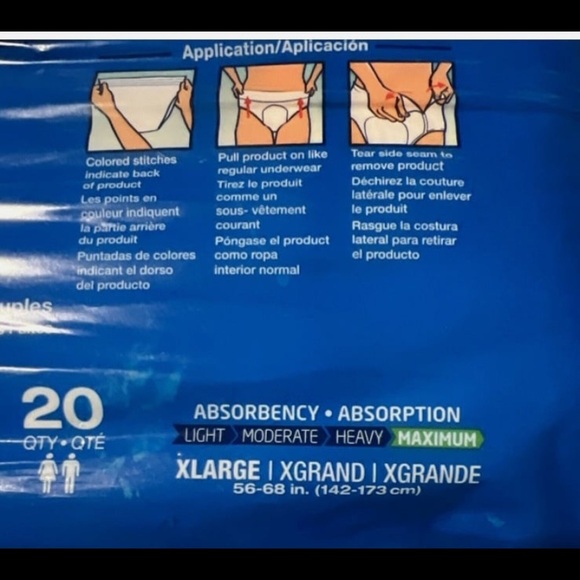 New! FitRight Unisex Maximum Ultra Protective Underwear X-Large 40-56" Waist. - Picture 5 of 8